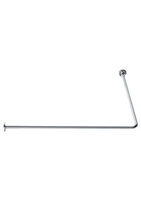 Porte-rideau Gamme pro Pellet d'angle 90° 1200 x 900 mm tube laiton chromé ø 16 mm 2 embases