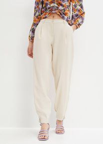 Karottenhose, beige, Größe 44, bonprix
