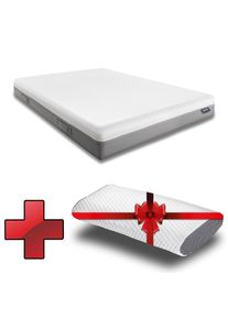 Saltea viscoelastică Sleezzz Premium 120 x 200 cm, înălțime 20 cm, nivel de fermitate H2/H3, cu mânere reversibile + pernă cu efect de răcire Sleez...