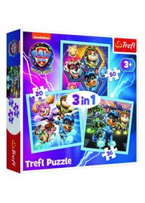 Trefl Puzzle 3v1 Mocné šteňatá Labková patrola/Paw Patrol, 20x19,5 cm, v krabici 28x28x6 cm