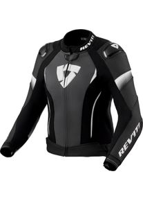 Revit Xena 4 Pro, leren jas vrouwen , kleur: Zwart/Wit , maat: 40