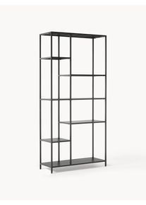 Regał z metalu Neptun Czarny Metal S 80 x W 164 cm | Westwing Collection