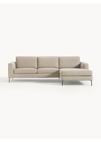 Sofa narożna Cucita (3-osobowa) Beżowy Tkanina S 262 x G 163 cm, prawostronna | Westwing Collection
