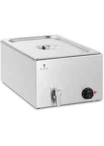 ROYAL CATERING - Bain-Marie Professionnel Maintien Au Chaud Robinet 600 w 1xGN 1/1