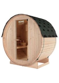 Home Deluxe - Sauna tonneau extérieur LAHTI M - 195 x 120 cm pour 2 personnes