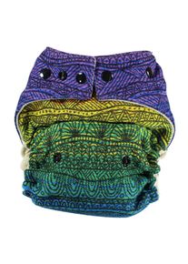 Allerlei Windeln Wollüberhose - Harmony (Laschen violett) Größe 2 (8-15kg)