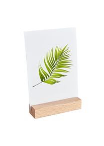 1 Card holder wood 100 mm | Beech | straight insertion slot | oiled, beech wood