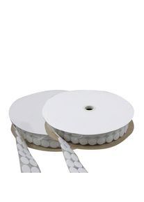1 Set - Hook and loop dots roll, Set - Hook & Loop | 21 mm | white, nylon|polyester