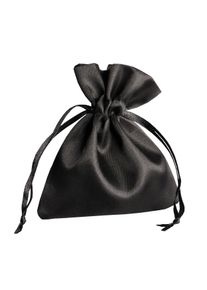 10 Satin bags 80 x 100 mm | black
