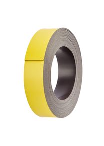 Coloured magnetic tape 30 mm | yellow | 10 m | 1 mm