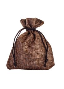 10 Jute bags 120 x 150 mm | dark brown, jute|polyester