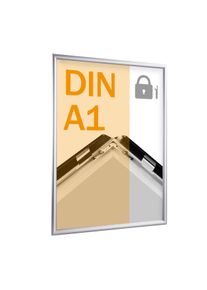 1 Tamper-resistant snap frames A1 25 mm, aluminium, silver