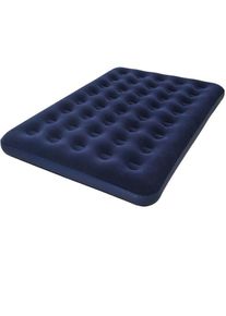 Matelas gonflable floqué Horizon Double + Pompe électrique Sidewinder + Sac – 2 places – Bleu - Bestway