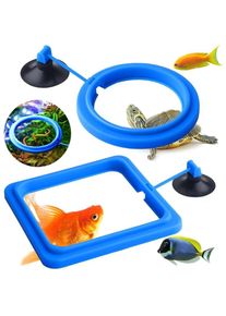 Lntyq - Anneau d'alimentation pour poissons, 2 pièces, accessoires pour aquarium, cercle d'alimentation pour tortues, poissons rouges, guppy, bettas