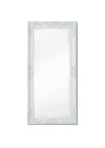 MAISONCHIC Miroir mural, Miroir déco, Miroir Salon style baroque 100x50 cm blanc WFE743692 Maison Chic