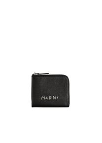 Marni Zip Around Leather Wallet, Black
