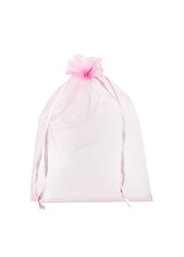 50 Organza bags with satin ribbon-drawstring light pink | 150 x 200 mm