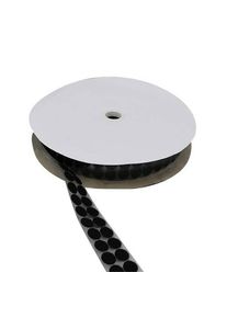 Hook and loop dots roll, loop | 16 mm | black, nylon|polyester