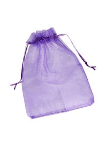 50 Organza bags with satin ribbon-drawstring purple | 150 x 200 mm