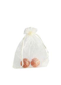 50 Organza bags with satin ribbon-drawstring cream | 90 x 120 mm