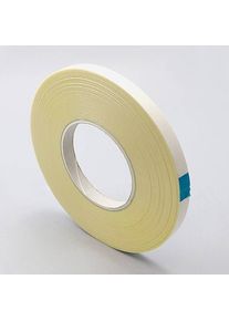 50 m Double-sided adhesive PET tape, strong acrylic adhesive, white paper cover, TL21 12 mm, transparent