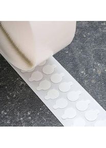 Double-sided pure acrylic adhesive discs, 0.5 mm thick, permanent/permanent 20 mm | 1000 pcs, paper, highly transparent