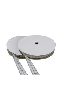 1 Set - Hook and loop dots roll, Set - Hook & Loop | 16 mm | white, nylon|polyester