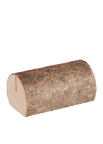 Relaxdays 10 Card holder in tree trunk look landscape, pine wood, Pine|nature
