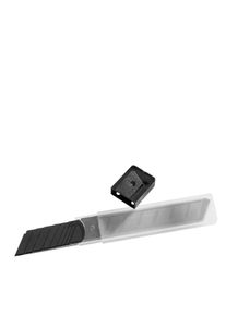 Carbon Snap-off blades for cardboard cutter, 18 mm, steel, black