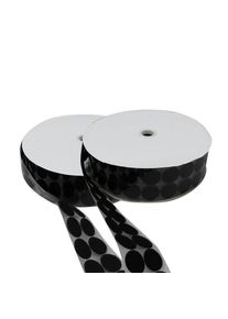 1 Set - Hook and loop dots roll, Set - Hook & Loop | 33 mm | black, nylon|polyester