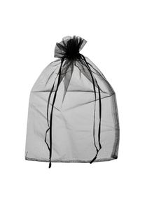 50 Organza bags with satin ribbon-drawstring black | 200 x 300 mm