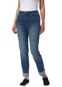 Dames Jeans met vaste omslag, enkelvrij blue-stonewashed Maat 23