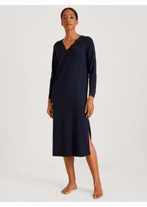 Calida Camicia da notte a maniche lunghe per Donna, L L, Blu, Elegantemente in una notte di riposo