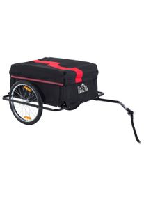 HOMCOM Bike Cargo Trailer W/Removable Cover-Red/Black | Aosom Ireland