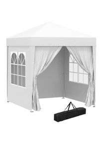 Outsunny 2 x2m Pop Up Gazebo, Canopy Party Tent Wedding Awning W/ free Carrying Case, Gazebo, White | Aosom Ireland