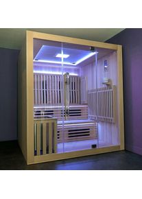 Sauna Combi Boreal® Elégance 5 - 180x180 Infrarouge + Vapeur