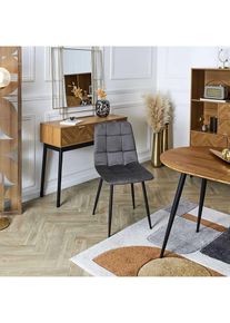 Rétro Chic Eetkamerstoel" Mateo" grijs - (B)45 x (H)88 x (D)52 cm -