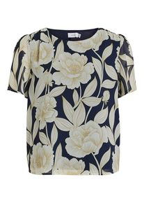 Vila Blouse blauw/crème - 75% | Maat: 34 |