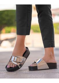 Belucci Slippers zilverkleurig - 65% | Maat: 41 |