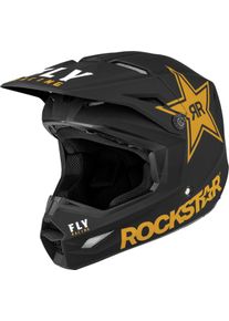 Fly Racing Kinetic Rockstar, casque croisé , couleur: Mat Noir/Or , taille: XL