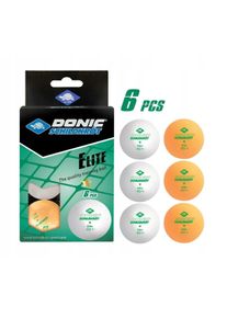 Lopti�ky na stoln� tenis DONIC Elite TT-Ball * 6ks - biele a oran�ov�