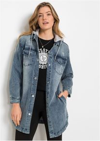Veste en jean à capuche - bleu - taille 36 avec coton - bonprix