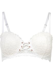 Soutien-gorge balconnet en dentelle - blanc - taille 100B - bonprix
