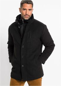 Veste outdoor aspect laine - noir - taille 48 - bonprix