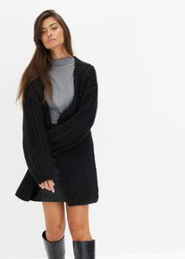 Gilet en grosse maille - noir - taille 46/48 (L) - bonprix
