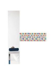 Grund Duschvorhang , Multicolor , Kunststoff , Schriftzug , 180x200 cm , Oeko-Tex® Standard 100, Made in Europe , Heimtextilien, Badtextilien, Duschvorhänge