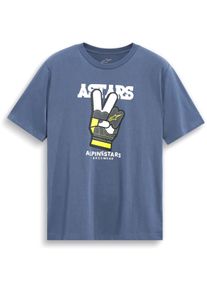 Alpinestars Peaceout CSF, t-shirt , kleur: Blauw/Wit/Grijs , maat: L