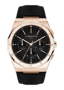 Liebeskind Berlin Dames Analoog horloge rose-goud / zwart One Size