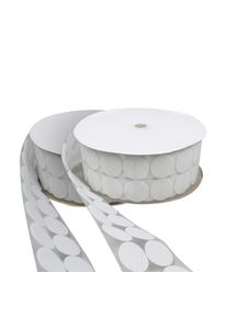 1 Set - Hook and loop dots roll, Set - Hook & Loop | 45 mm | white, nylon|polyester