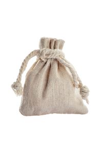 10 Small bags linen look, narrow side open, natural colour, pack of 10 pieces, 80 x 100 mm, nature